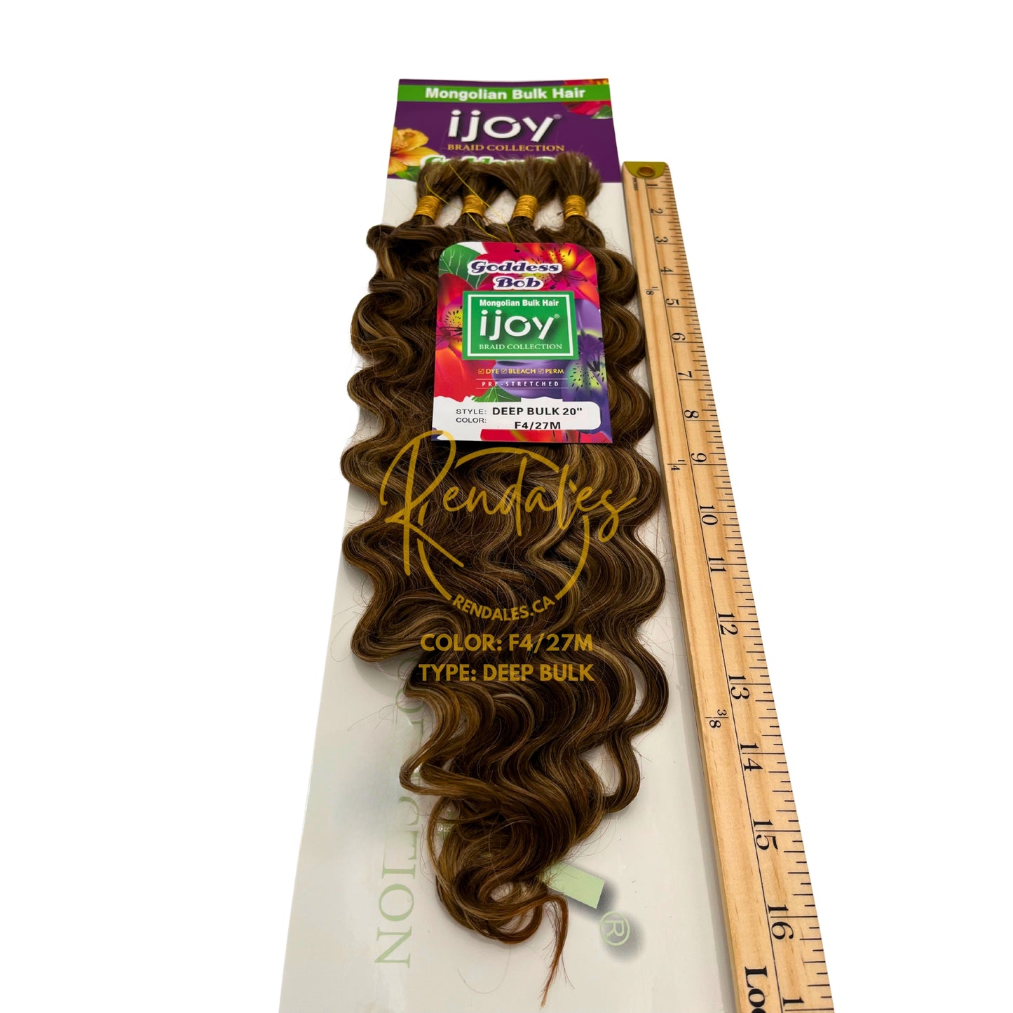 Ijoy Goddess Bob Mongolian Deep Bulk Hair, 20", 100g