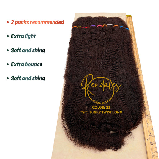 Lush Hair Kinky Twist Long, 68", 180g