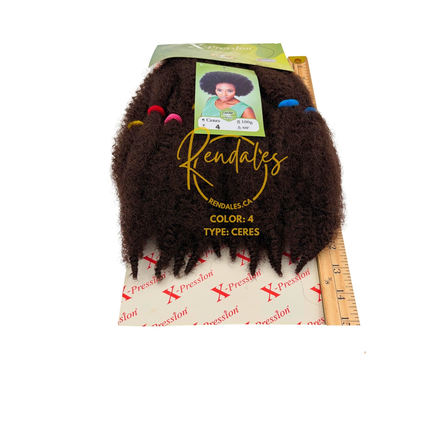 X-Pression Ceres Tresses au crochet, cheveux synthétiques, 60", africains crépus, doux, lisses, souples, aspect naturel, 100g