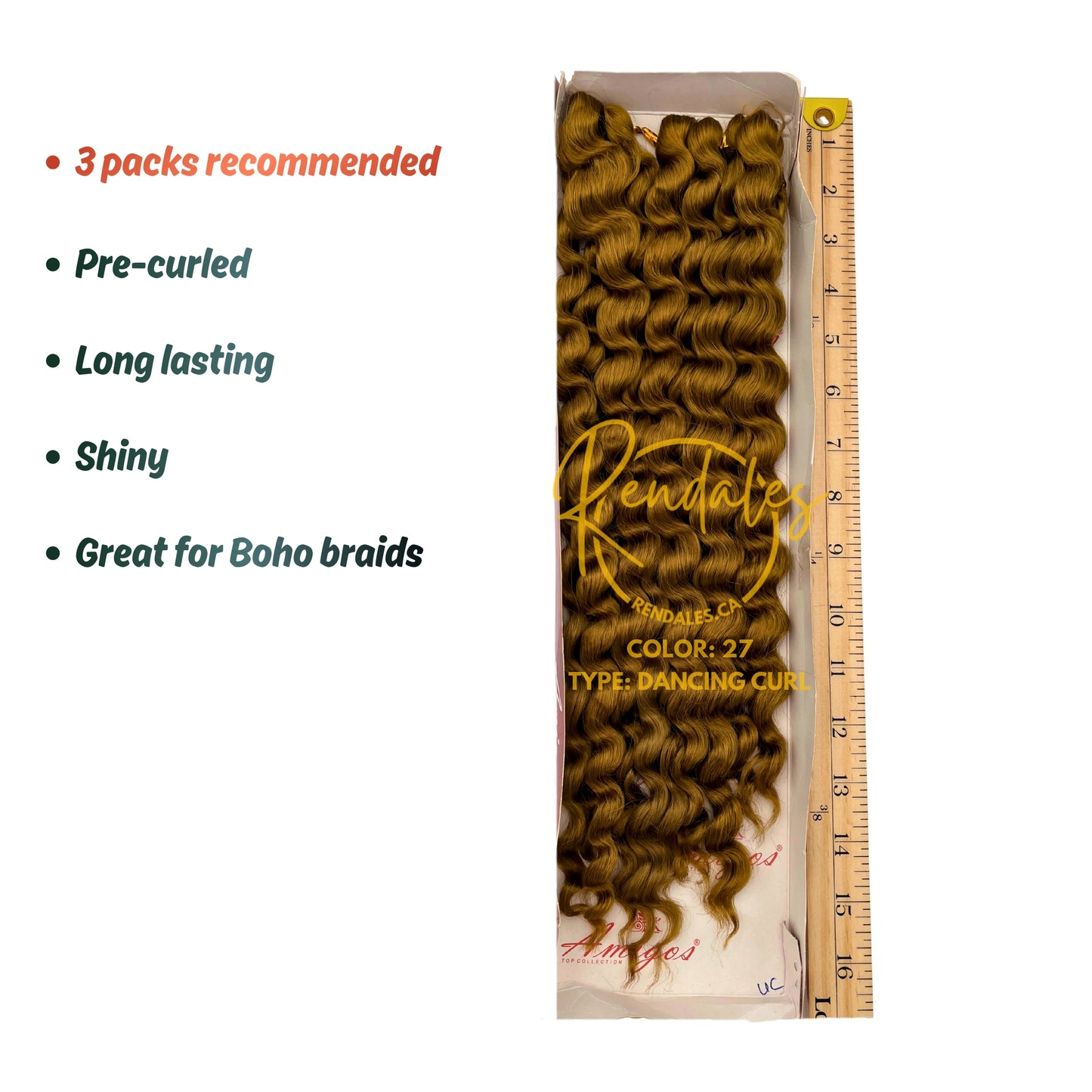 Amigos Dancing Curl Bulk, 18", 180g