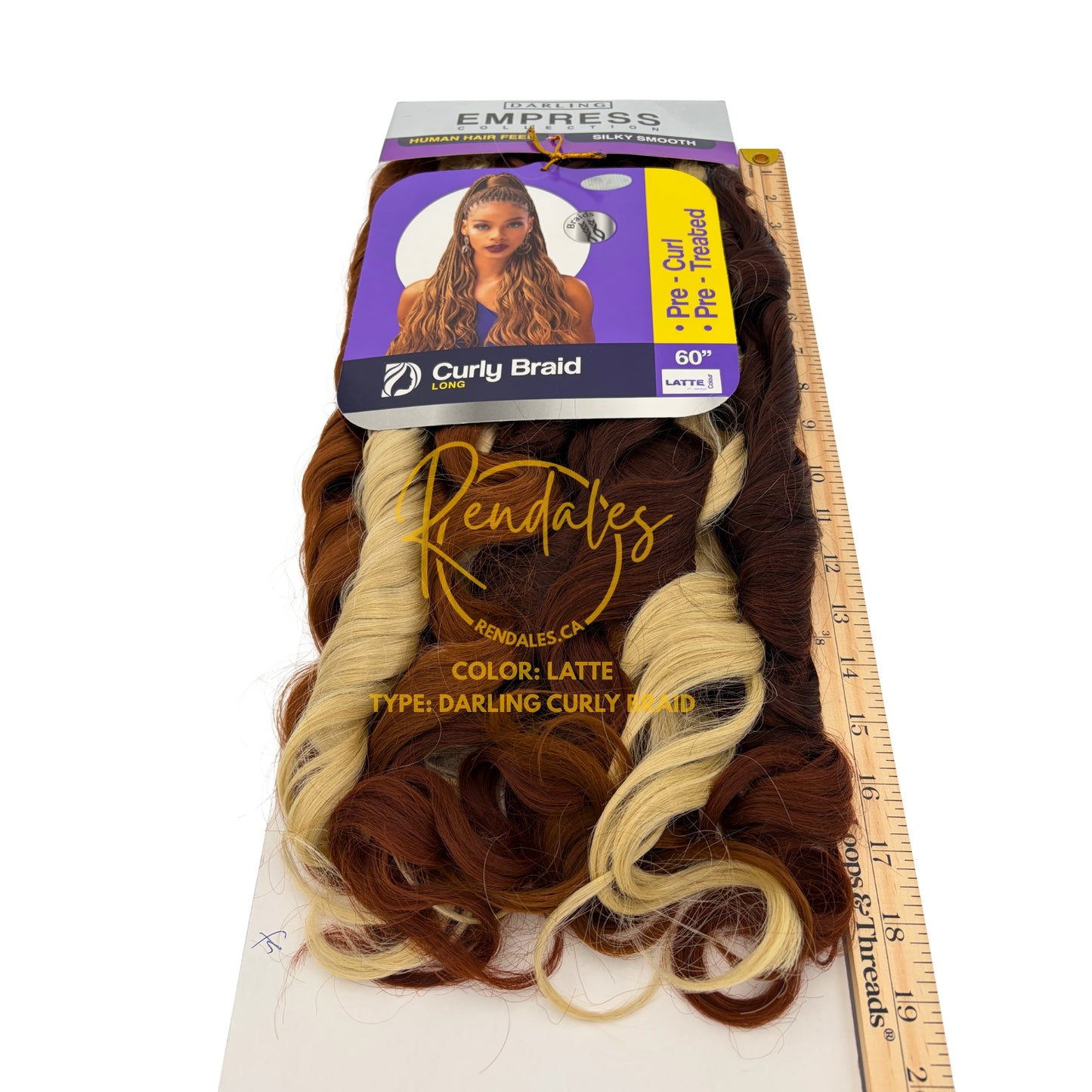 Cheveux à tresser Darling Curly Braid French Curls, 60" fibres synthétiques, 6 paquets, cheveux à tresser pré-étirés, pointes bouclées ou ondulées, tresses africaines, tresses déesse, tresses sans nœuds, 320g