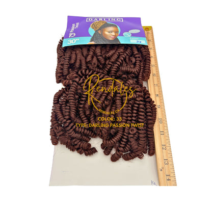 Darling Passion Twist, extensions de tresses au crochet, cheveux africains crépus, 30" pré-coupés, pré-étirés, fibre synthétique, 2-4 paquets, doux et brillants, 120g - 240g