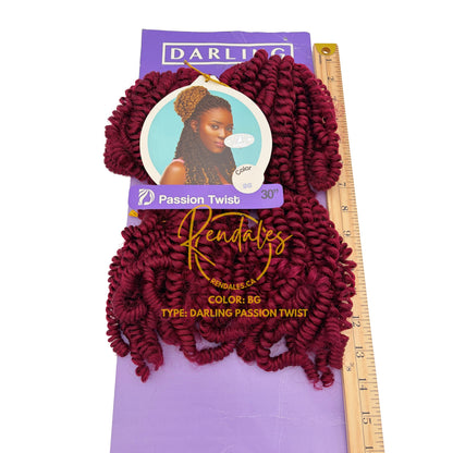 Darling Passion Twist, extensions de tresses au crochet, cheveux africains crépus, 30" pré-coupés, pré-étirés, fibre synthétique, 2-4 paquets, doux et brillants, 120g - 240g