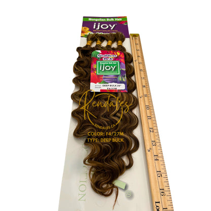Ijoy Goddess Bob Mongolian Deep Bulk Hair, 20", 100g