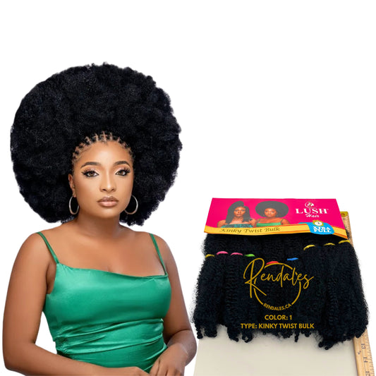 Lush Hair Kinky Twist Bulk, 28", 150g