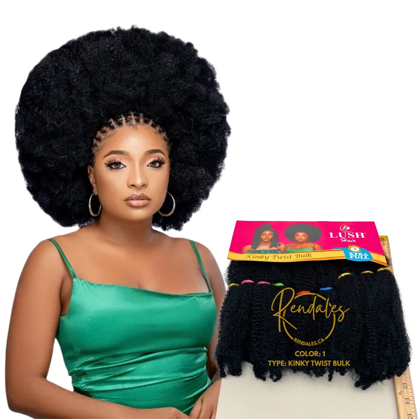 Lush Hair Kinky Twist Bulk, 28", 150g