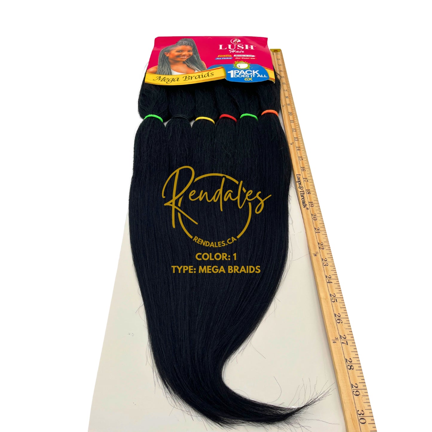 Lush Hair Mega Braids, 55", 360g