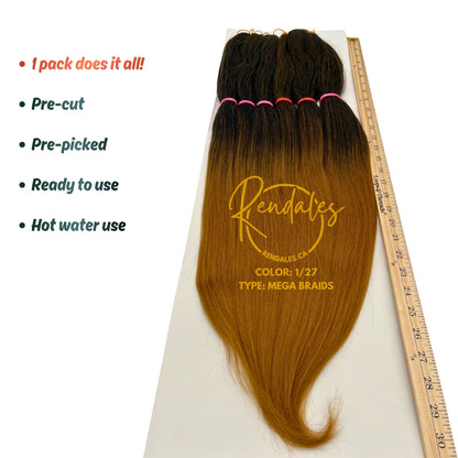 Lush Hair Mega Braids, 55", 360g