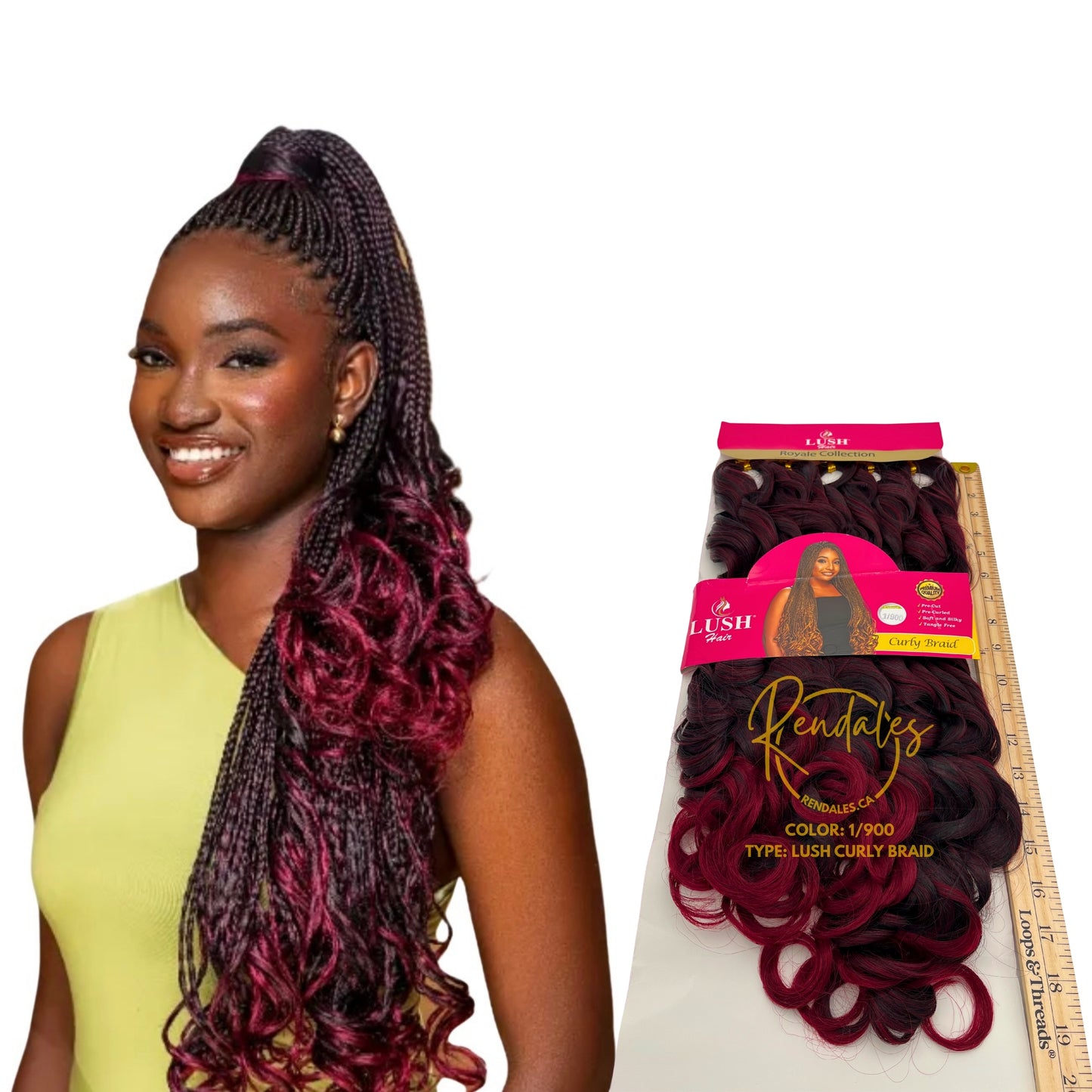 Lush Hair Curly Braid, 66", 320g