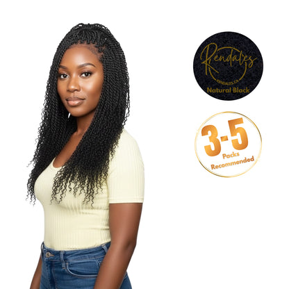 QVR Afro Kinky Echthaar Bulk, 16 - 18 Zoll, 50g