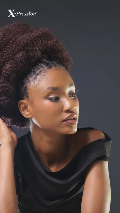 X-Pression Bouncy Kinky, 60", African hair, Pre-stretched, Synthetic, 180g
